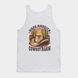 Make America Cowboy Again Western Tank Top